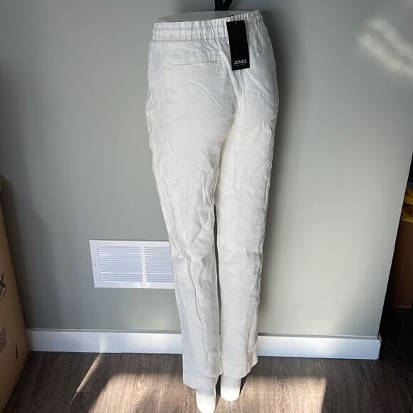 Jones New York White Linen/Cotton Pants NEW Size 4 - Picture 2 of 4